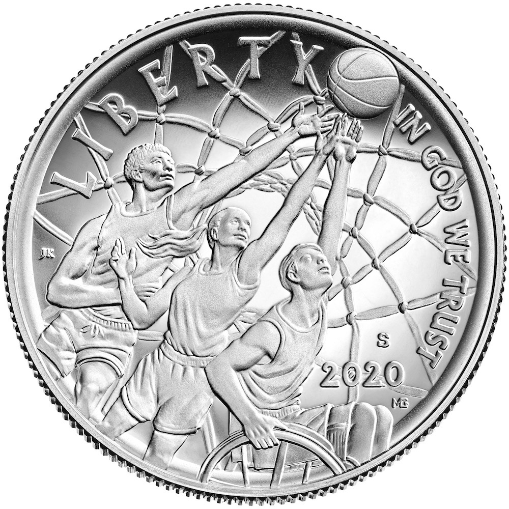 2020 Basketball Hall of Fame Clad HalfDollar Obverse Coin Collectors